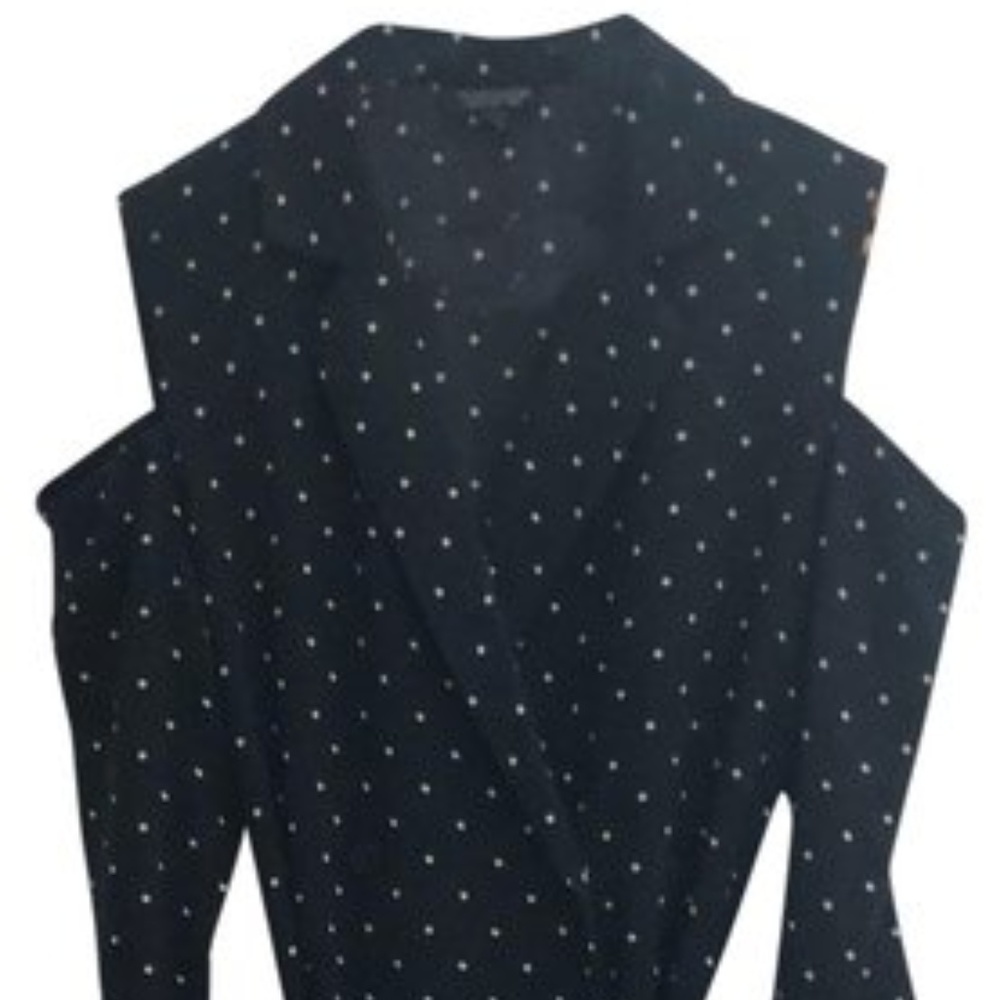 Navy polka dot dress